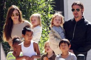 Angelina Jolie and family